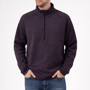 STORM PACK SUNICE | Men's Dark Purple 3/4 Zip-Up Sweater